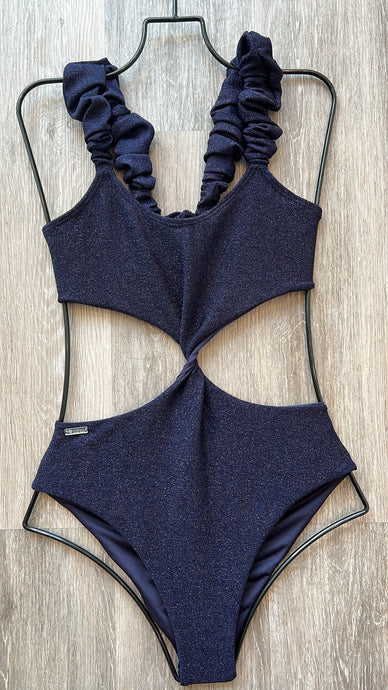 Glitter navy blue one piece