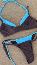 Load image into Gallery viewer, Blue and brown kini