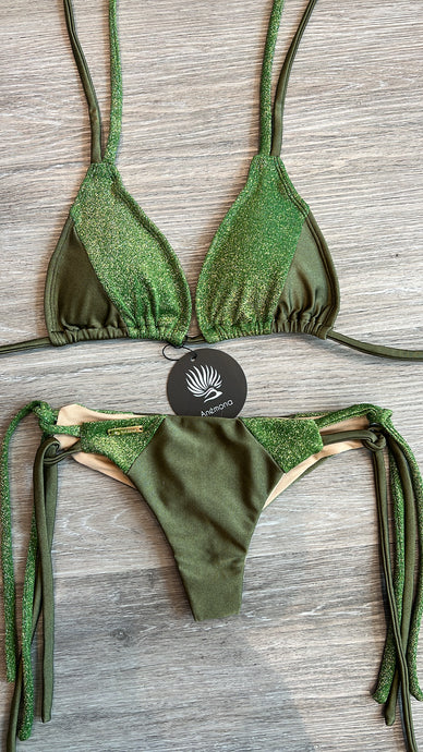 Glitter cut green