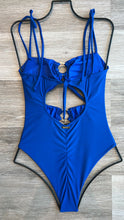 Load image into Gallery viewer, Royal blue one piece with rings