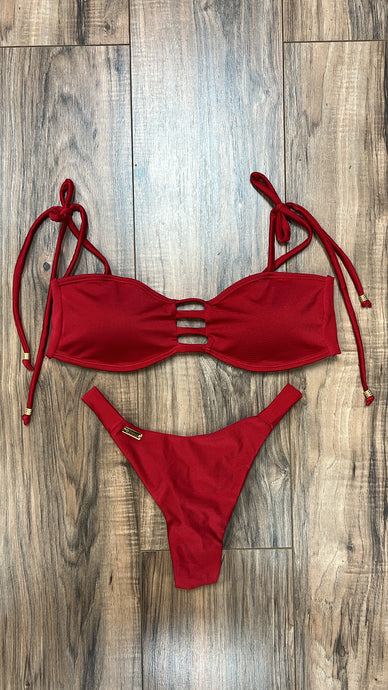 Red strapless