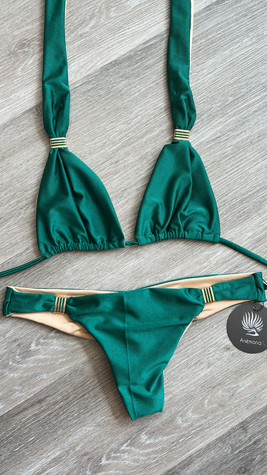 Luxury dark green with buckle