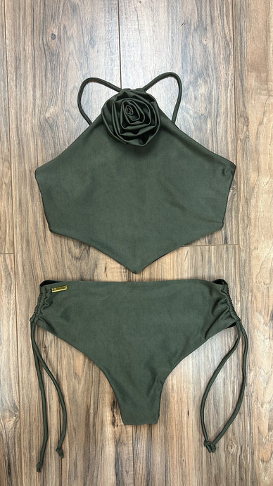 Olive green flower