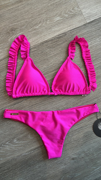 Hot pink ruffle