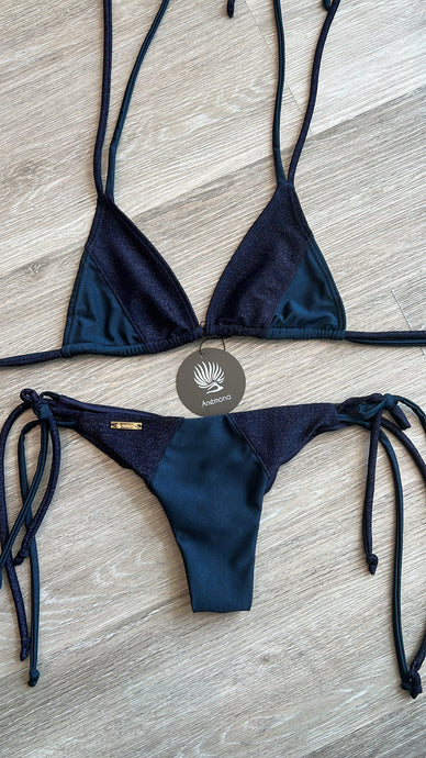 Glitter cut navy blue