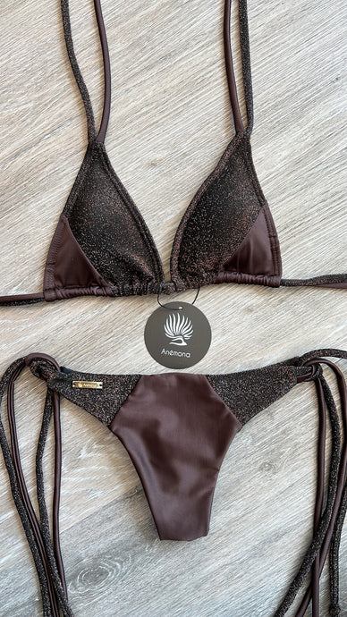 Glitter brown coffee