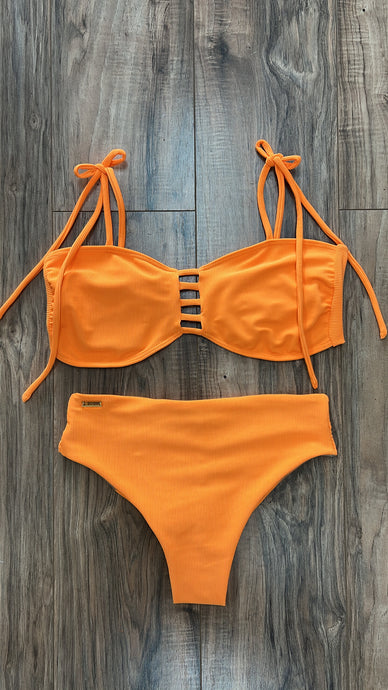 Orange high waisted