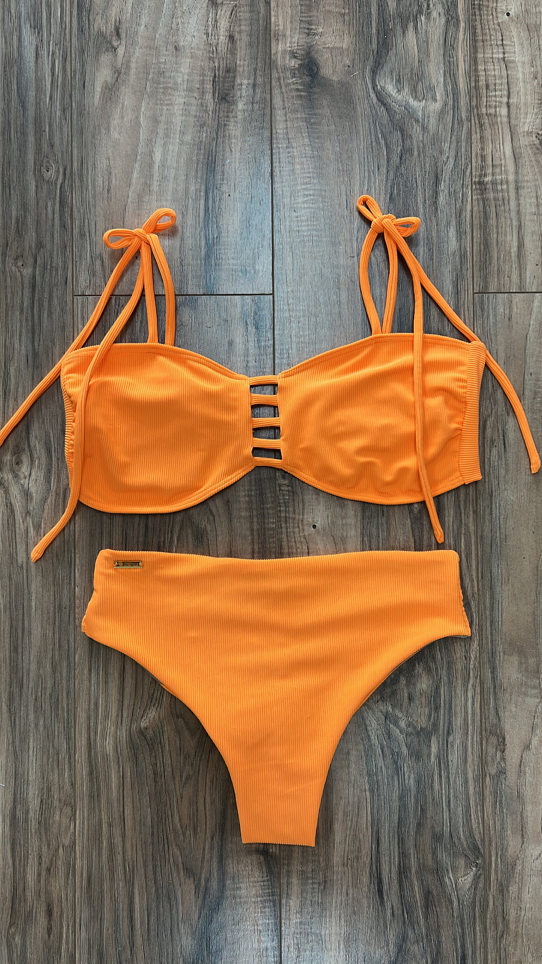 Orange high waisted
