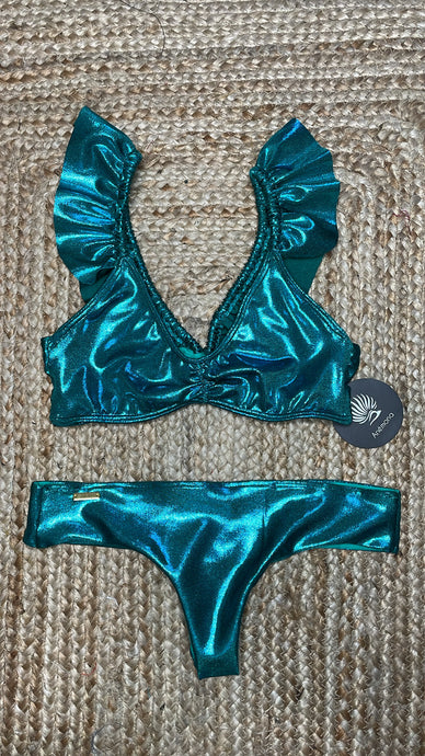 Green mermaid ruffle