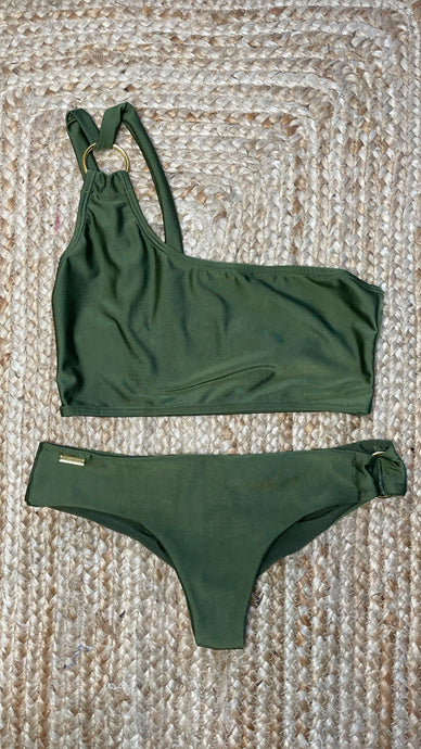 Olive green with rings